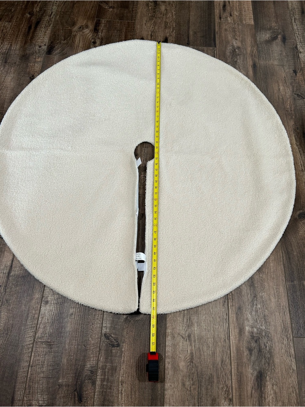 Beige Sherpa Christmas Tree Skirt - Picture 6 of 8